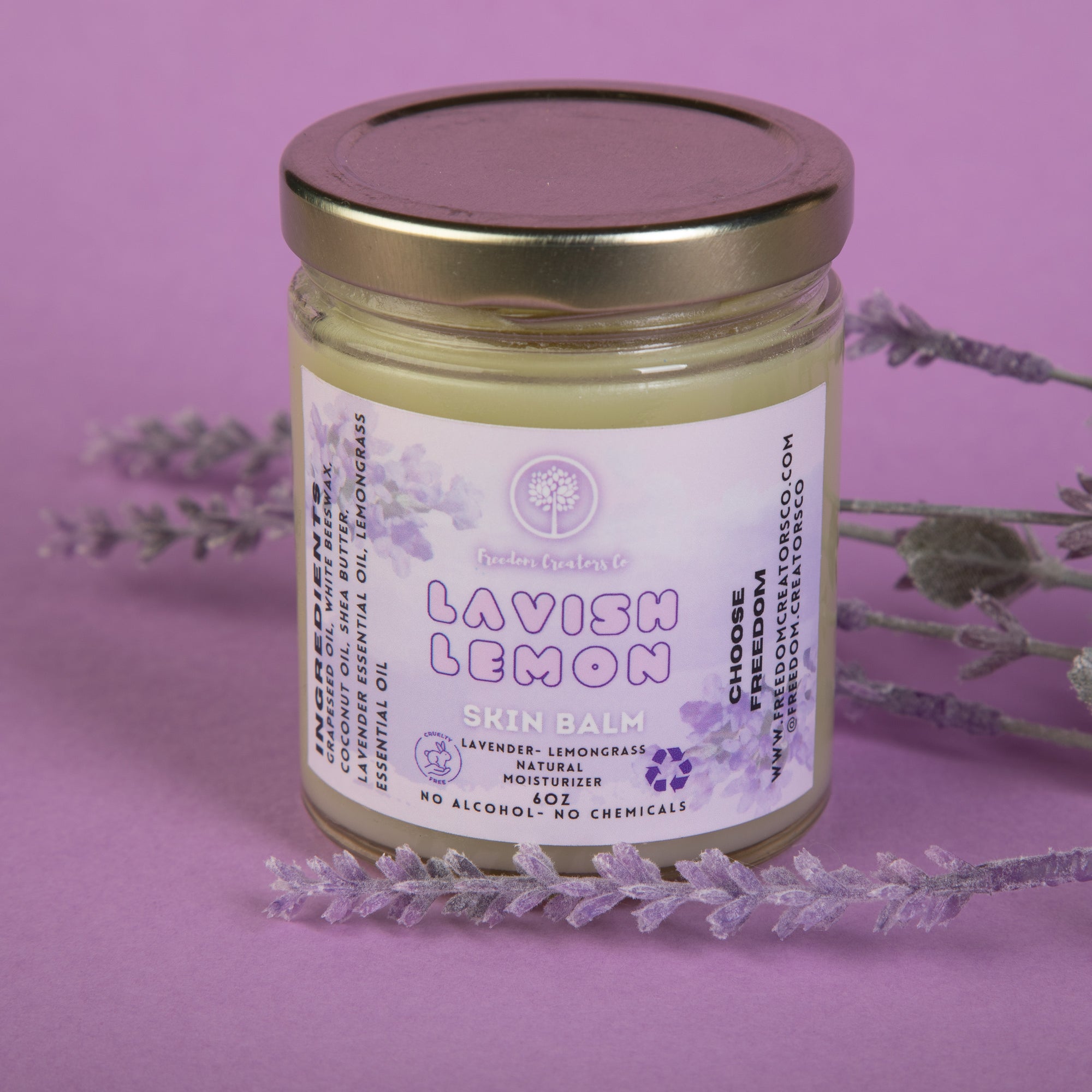 Lavender Lemongrass Skin Balm for eczema care