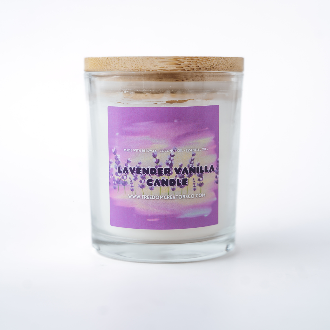 Lavender Vanilla Beeswax Candle