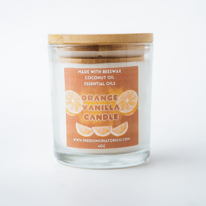 Orange Vanilla Beeswax Candle