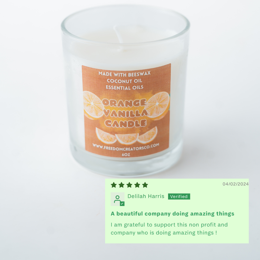 Orange Vanilla Beeswax Candle