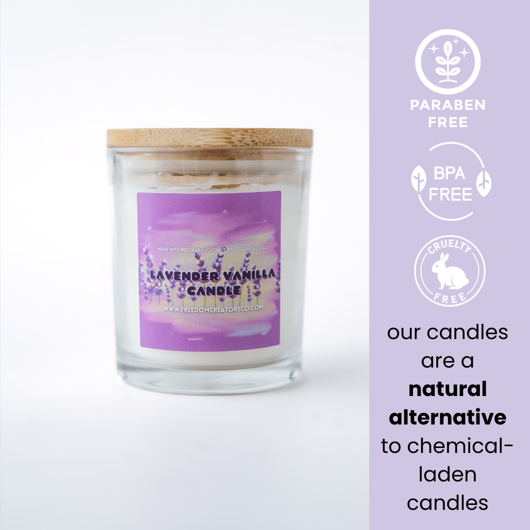 Lavender Vanilla Beeswax Candle