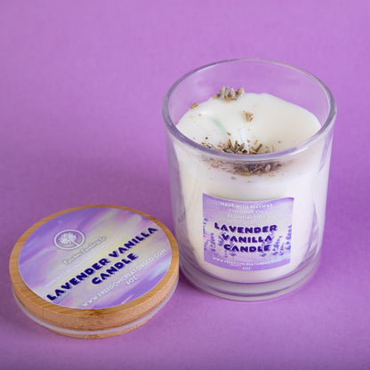 Lavender and Vanilla Toxin-Free Beeswax Candle